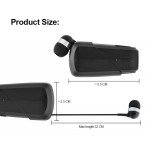 Wholesale Retractable Clip On Bluetooth Headset Earbud (Green)